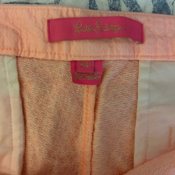 Lilly Pulitzer neon peach shorts - Picture 2 of 3